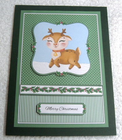 Cute Little Reindeer Holiday Topper by Margaret Scott