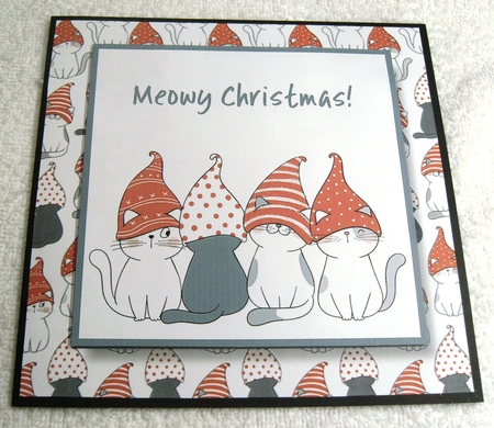 Meowy Christmas - Cats In Hats 8x8 by Margaret Scott