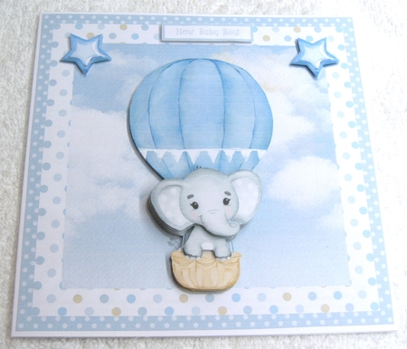 HOT AIR BALLOON BLUE by Margaret Scott