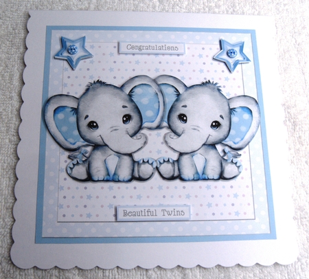TWIN BOYS quick card by Margaret Scott