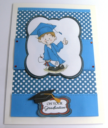 A5 Noah Graduates Card Front with Topper  by Margaret Scott