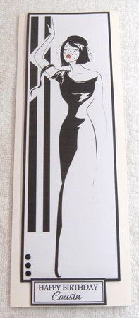 Black & White Elegant Ladies Large DL Quick Card by Margaret Scott