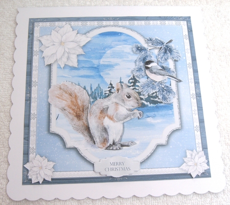 WINTER SQUIRREL quick card by Margaret Scott