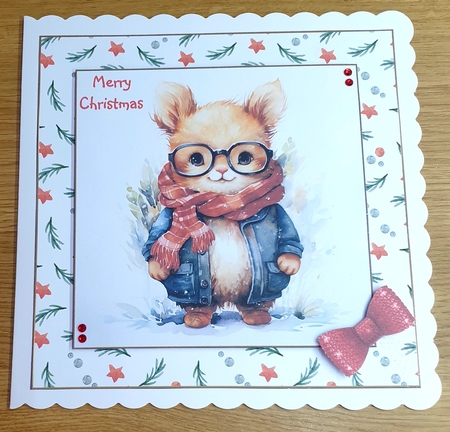 Christmas Pattern 12 x 8x8ins Frames Kit  by Margaret Scott