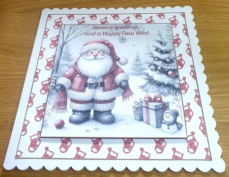 Christmas Glitter Pattern 12 x 8x8ins Frames Kit  by Margaret Scott