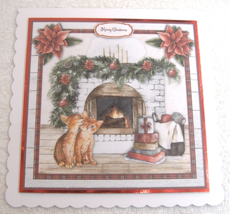 CHRISTMAS KITTENS quick card by Margaret Scott