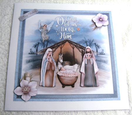 OH COME LET US ADORE HIM - quick card by Margaret Scott