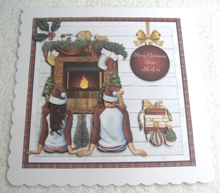 CHRISTMAS CAT FAMILY by Margaret Scott