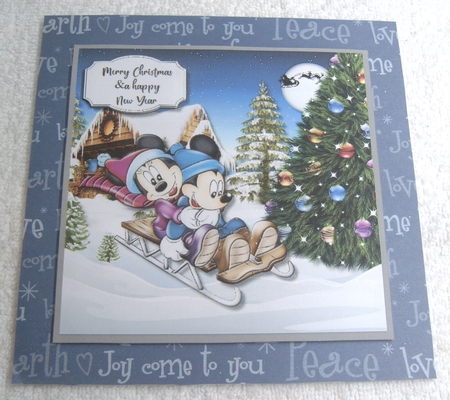 Mickey and Minnie sledging by Margaret Scott