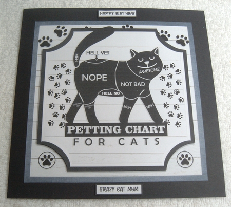 CAT PETTING CHART quick card by Margaret Scott