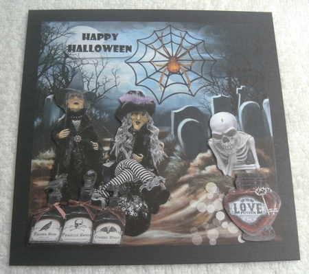 Love Potion Brew Crew Topper with Decoupage by Margaret Scott