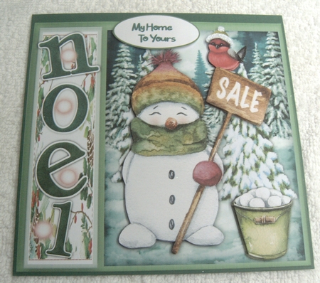 4, Lovely Snowman Noel Cards  by Margaret Scott