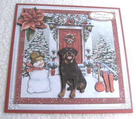 CHRISTMAS DOOR -  ROTTWEILER by Margaret Scott