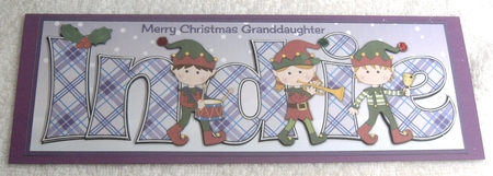 Christmas musical elves granddaughter INDIE large dl by Margaret Scott