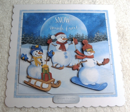 SNOW MUCH FUN 7x7 by Margaret Scott