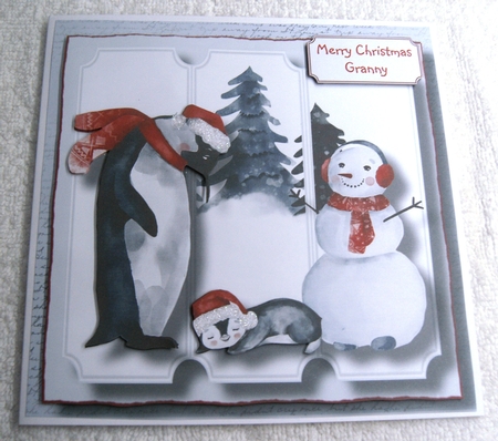 Monochrome Christmas Penguins Bumper Kit by Margaret Scott