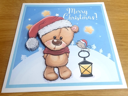 Cute Christmas Bear by Margaret Scott