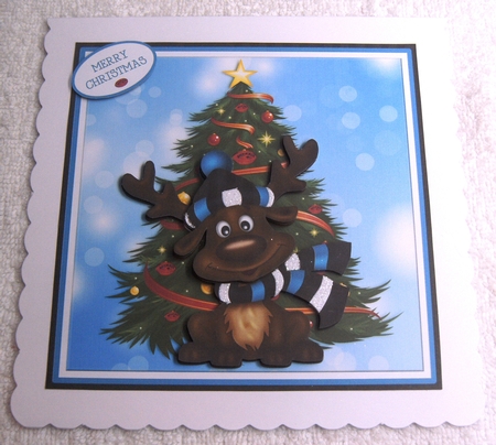 AFL CHRISTMAS REINDEER - PORT ADELAIDE by Margaret Scott