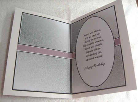A5 Very Chic Card Front, Insert & Decoupage  by Margaret Scott