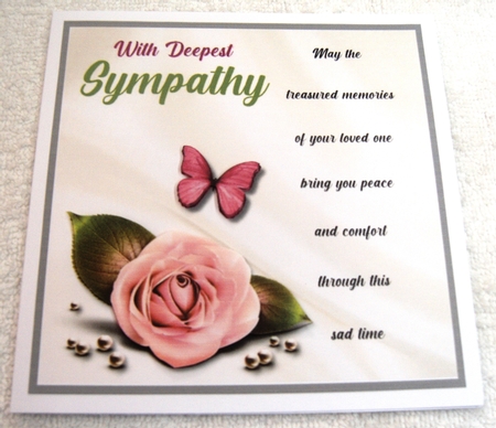 Sympathy Card Topper by Margaret Scott