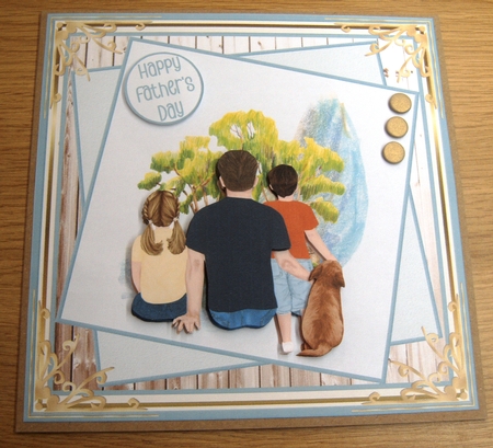 Birthday/Fathers Day Decoupage 7x7ins Topper 4 by Margaret Scott