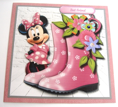 Minnie Mouse card topper by Margaret Scott