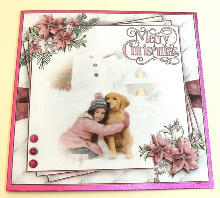 Merry Christmas Pink Topper Kit #1 by Margaret Scott