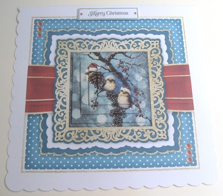 Birds at Christmas 7x7 inch Bumper Set 3 by Margaret Scott