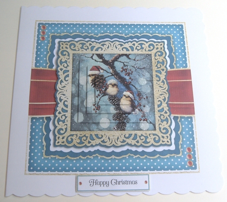 Birds at Christmas 7x7 inch Bumper Set 3 by Margaret Scott