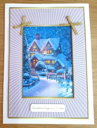  Grand House In The Snow by Margaret Scott