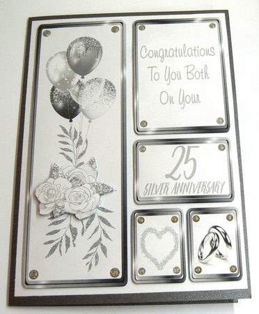 25th Balloon Anniversary card by Margaret Scott