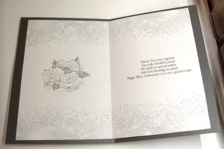 25th  Balloon Anniversary card insert by Margaret Scott