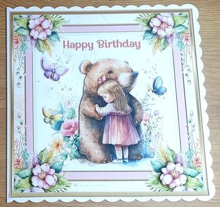 Pretty Floral 4 x 8x8ins Topper Mini kits No: 3 by Margaret Scott