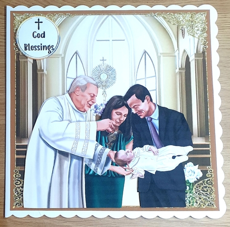 Baptism - Christening card for Boy and Girl by Margaret Scott