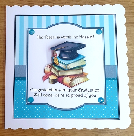 #1 Graduation celebration topper for 6x6 card  by Margaret Scott