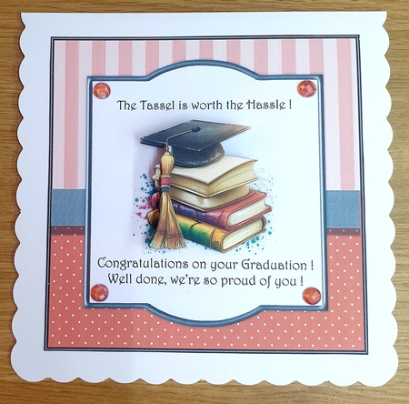 #2 Graduation celebration topper for 6x6 card  by Margaret Scott
