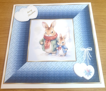 Cute winter bunnies 2 by Margaret Scott