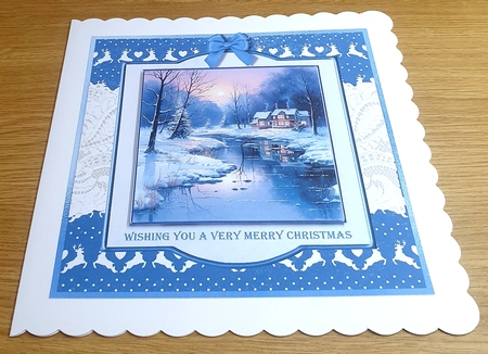 Christmas winter scenes quick card kit for 7x7 cards by Margaret Scott