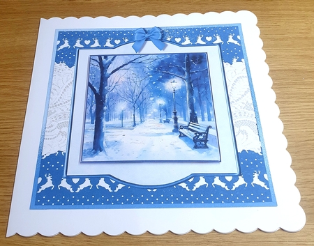 Christmas winter scenes quick card kit for 7x7 cards by Margaret Scott