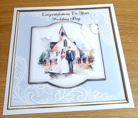 Bride & Groom Card Front 1 by Margaret Scott