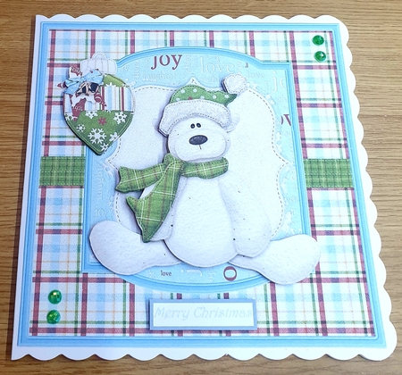 Christmas bear 7x7 by Margaret Scott