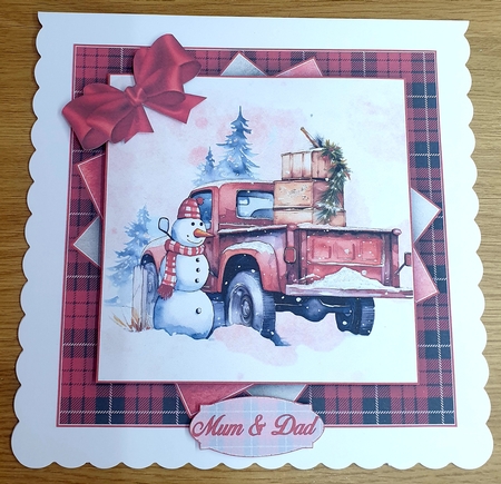 Christmas Truck Mini Kit    7X7 by Margaret Scott