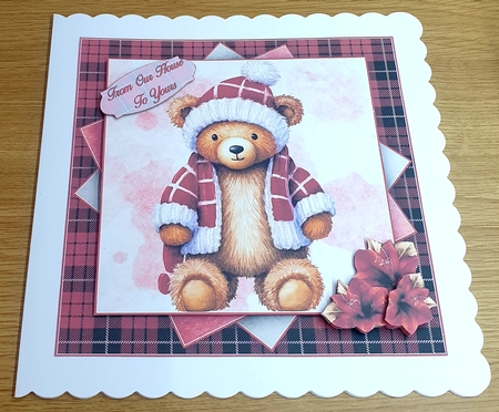 Christmas Bear 2  Mini Kit    7X7 by Margaret Scott