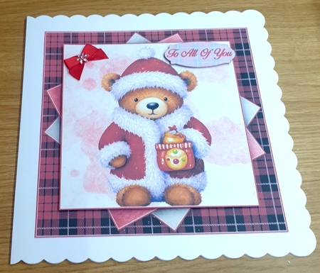Christmas Bear 2  Mini Kit    7X7 by Margaret Scott