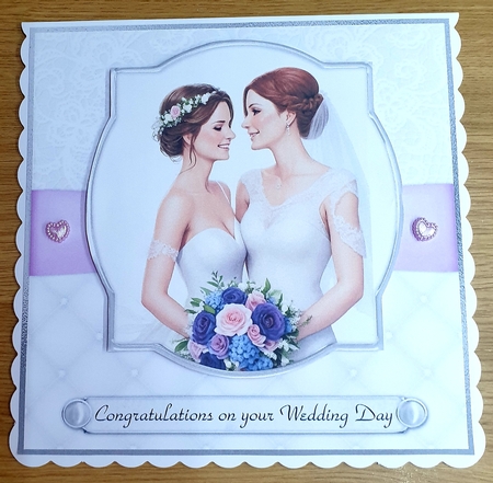  Beautiful Lesbian Wedding topper set of 6 for 8x8 cards by Margaret Scott