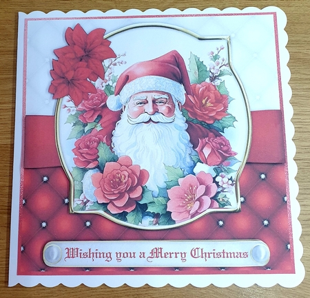 Beautiful Christmas Santa topper set of 6 for 8x8 cards by Margaret Scott