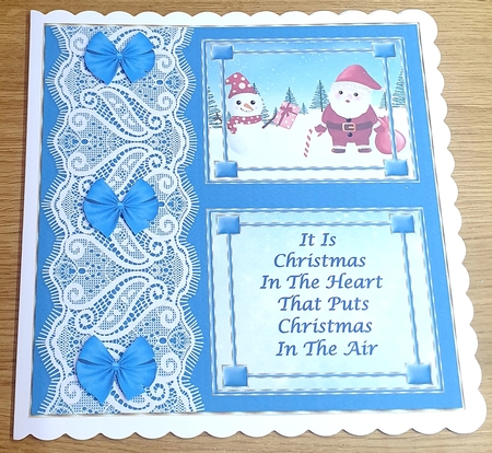 Lace Textured Frames 2- Christmas Time 2 by Margaret Scott