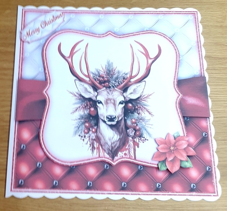 Christmas Deer 8X8 Kit  by Margaret Scott