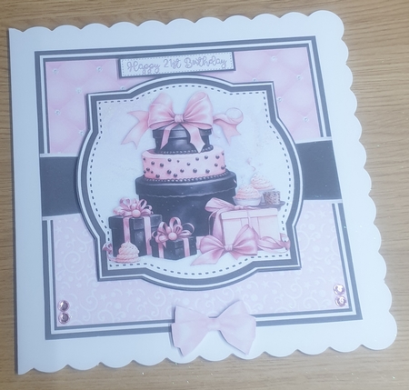 PINK & PRETTY BIRTHDAY bumper kit with decoupage by Margaret Scott