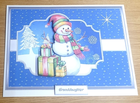 Snowman sees the star A5 card by Margaret Scott